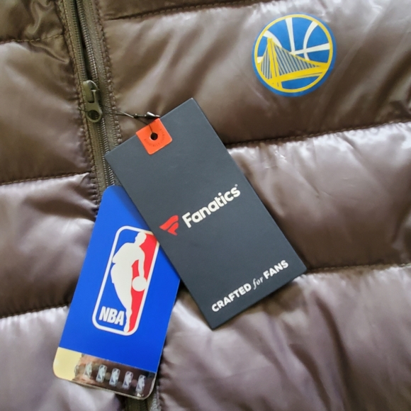 Fanatics Golden State Warriors Gray Polyester Puffer Jacket (New) - Picture 4 of 5